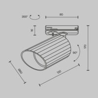 Spot pentru șină Maytoni Unity Lipari GU10 1х10W Negru