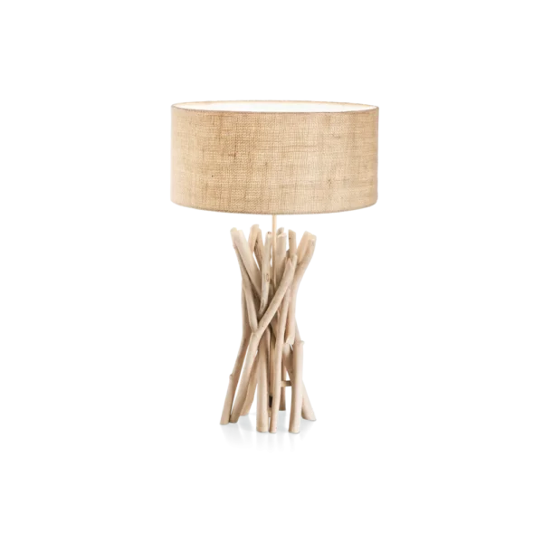 Veioză rustică din lemn Ideal Lux Driftwood E27 1x60W Veioză rustică din lemn Ideal Lux Driftwood E27 1x60W
