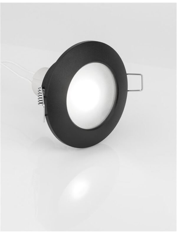 Spot baie încastrat negru Nova Luce Tex GU10 1x10W IP44 Spot baie încastrat negru Nova Luce Tex GU10 1x10W IP44