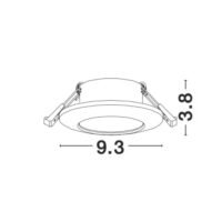 Spot baie încastrat negru Nova Luce Tex GU10 1x10W IP44 Spot baie încastrat negru Nova Luce Tex GU10 1x10W IP44