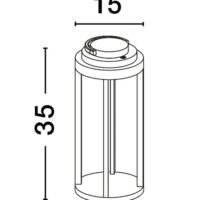 9492700_10 Lampă de grădină portabilă cu LED Nova Luce Mocha 3000K 2W 191Lm CRI 82 UGR IP65