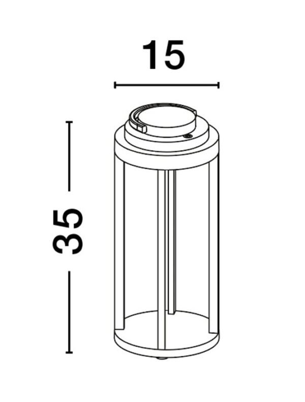 9492700_10 Lampă de grădină portabilă cu LED Nova Luce Mocha 3000K 2W 191Lm CRI 82 UGR IP65