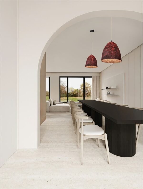 Lustră din hârtie roșie și matasă naturală de dud Nova Luce SOLIS E27 1x12 W D36 Lustră din hârtie roșie și matasă naturală de dud Nova Luce SOLIS E27 1x12 W D36