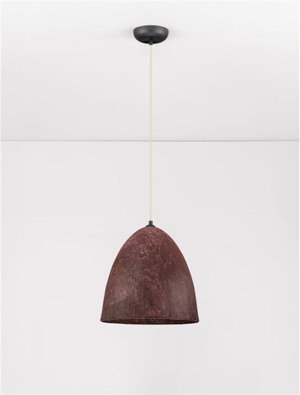 Lustră din hârtie roșie și matasă naturală de dud Nova Luce SOLIS E27 1x12 W D36 Lustră din hârtie roșie și matasă naturală de dud Nova Luce SOLIS E27 1x12 W D36