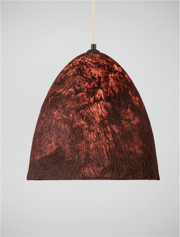 Lustră din hârtie roșie și matasă naturală de dud Nova Luce SOLIS E27 1x12 W D36 Lustră din hârtie roșie și matasă naturală de dud Nova Luce SOLIS E27 1x12 W D36