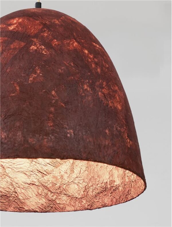 Pendul din hârtie roșie și mătase naturală de dud Nova Luce SOLIS E27 1x12W D50 Pendul din hârtie roșie și mătase naturală de dud Nova Luce SOLIS E27 1x12W D50