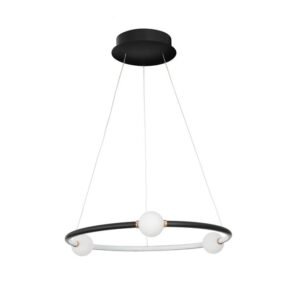 Lustra LED cu telecomandă Nova Luce Celia 36W 3000K IP20 Dimabilă Neagră