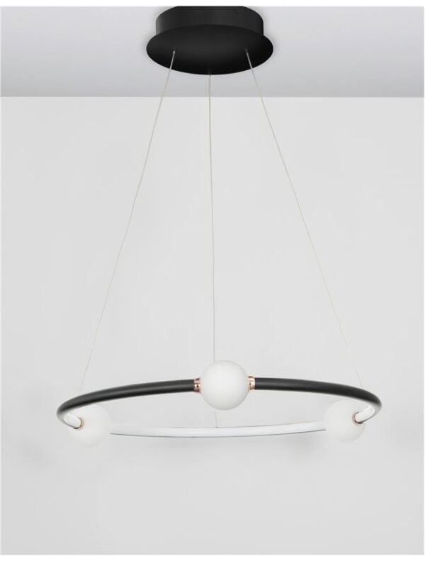 Lustra LED cu telecomandă Nova Luce Celia 36W 3000K IP20 Dimabilă Neagră Lustra LED cu telecomandă Nova Luce Celia 36W 3000K IP20 Dimabilă Neagră