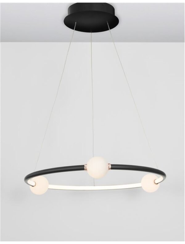 Lustra LED cu telecomandă Nova Luce Celia 36W 3000K IP20 Dimabilă Neagră Lustra LED cu telecomandă Nova Luce Celia 36W 3000K IP20 Dimabilă Neagră