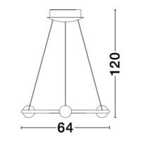 Lustra LED cu telecomandă Nova Luce Celia 36W 3000K IP20 Dimabilă Neagră Lustra LED cu telecomandă Nova Luce Celia 36W 3000K IP20 Dimabilă Neagră