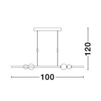 9820602_8 Suspensie LED cu telecomandă Nova Luce Celia 44.2W 3000K IP20 Dimabilă Aurie