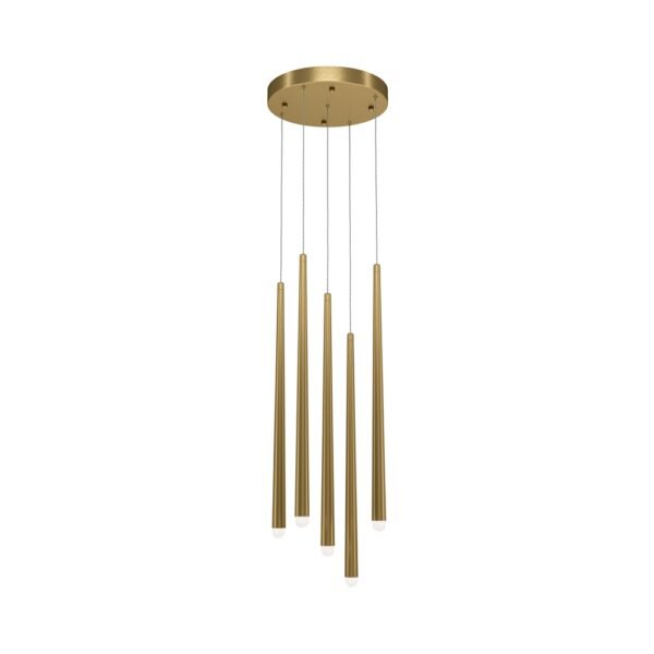 Lustră LED aurie elegantă Maytoni Cascade 3000K 4000K 31W