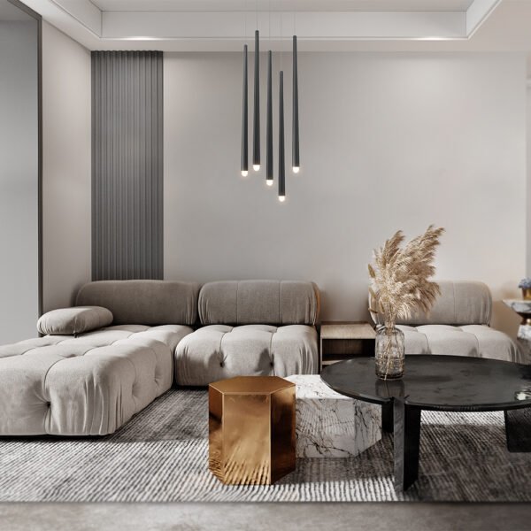 Lustră LED neagră elegantă Maytoni Cascade 3000K 4000K 31W 5 Lustră LED neagră elegantă Maytoni Cascade 3000K/4000K 31W