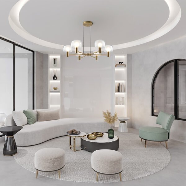 Lustră în stilul italian al sec. XX Maytoni Vision E14 6x60W Aurie