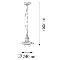 Pendul pentru exterior Rabalux Oslo E27 1x60W IP44 Alb Antic 6 Pendul pentru exterior Rabalux Oslo E27 1x60W IP44 Alb Antic