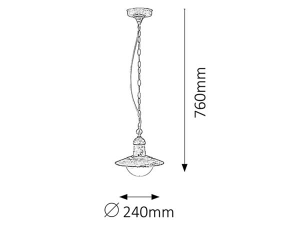 Pendul pentru exterior Rabalux Oslo E27 1x60W IP44 Alb Antic 6 Pendul pentru exterior Rabalux Oslo E27 1x60W IP44 Alb Antic