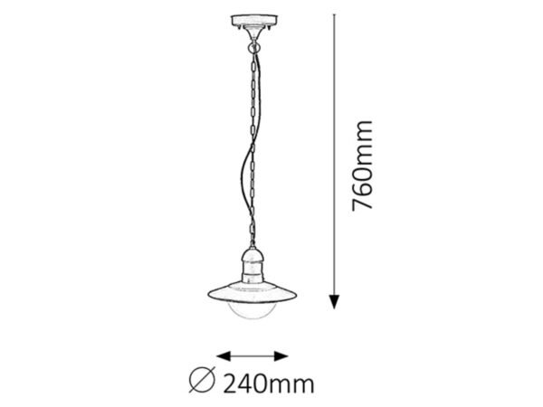 Pendul pentru exterior Rabalux Oslo E27 1x60W IP44 Negru 6 Pendul pentru exterior Rabalux Oslo E27 1x60W IP44 Negru