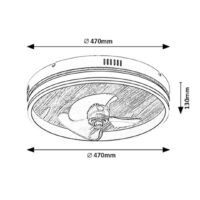 Plafonieră LED cu ventilator elegantă, cu telecomandă Rabalux Faustine 30W 3000K-6500K 1000Lm dimabilă 8 Plafonieră LED cu ventilator elegantă, cu telecomandă Rabalux Faustine 30W 3000K-6500K 1000Lm dimabilă