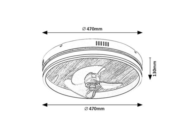Plafonieră LED cu ventilator elegantă, cu telecomandă Rabalux Faustine 30W 3000K-6500K 1000Lm dimabilă 8 Plafonieră LED cu ventilator elegantă, cu telecomandă Rabalux Faustine 30W 3000K-6500K 1000Lm dimabilă