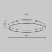 Plafonieră elegantă Maytoni Orign LED 3000K 40W