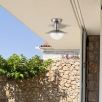 Plafonieră pentru exterior Rabalux Oslo E27 1x60W IP44 Crom Satinat 5 Plafonieră pentru exterior Rabalux Oslo E27 1x60W IP44 Crom Satinat