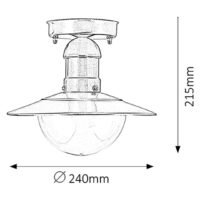 Plafonieră pentru exterior Rabalux Oslo E27 1x60W IP44 Crom Satinat 6 Plafonieră pentru exterior Rabalux Oslo E27 1x60W IP44 Crom Satinat