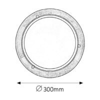Plafonieră rotundă maro stejar Rabalux UFO E27 1x60W 2 Plafonieră rotundă maro stejar Rabalux UFO E27 1x60W