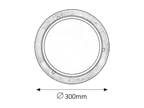 Plafonieră rotundă maro stejar Rabalux UFO E27 1x60W 2 Plafonieră rotundă maro stejar Rabalux UFO E27 1x60W