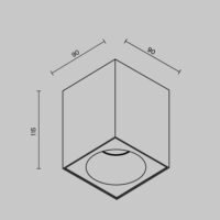 Spot cu design prismatic aplicat rezistent la umezeală și praf Maytoni Zoom GU10 1x10W IP65 alb