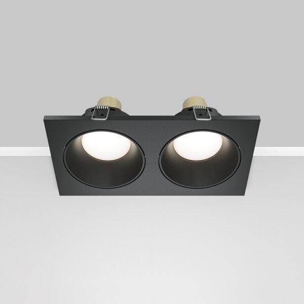 Spot încastrat dublu Maytoni Zoom GU10 2x10W IP65 negru 2 Spot încastrat dublu Maytoni Zoom GU10 2x10W IP65 negru