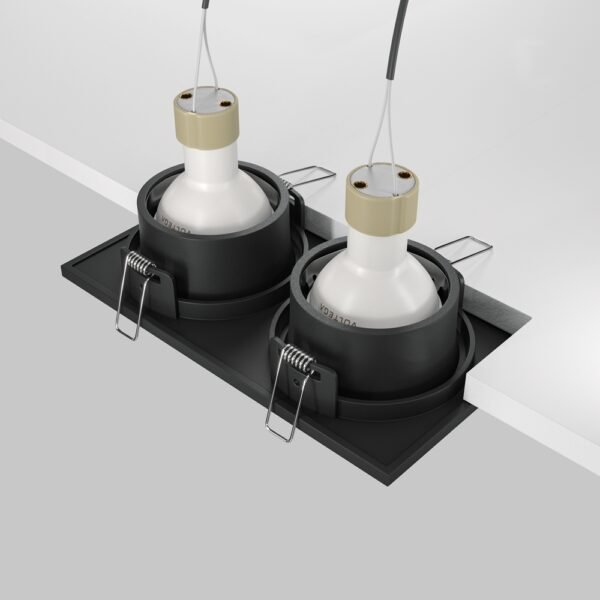 Spot încastrat dublu Maytoni Zoom GU10 2x10W IP65 negru 4 Spot încastrat dublu Maytoni Zoom GU10 2x10W IP65 negru