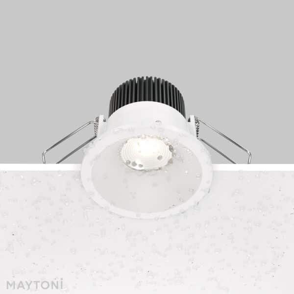 Spot încastrat rezistent la umiditate Maytoni Zoom GU10 4000K 1x6W 60° alb