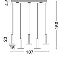 Lustră masă dining PALENCIA Nova Luce LED 53W 3000K IP20 auriu Lustră masă dining PALENCIA Nova Luce LED 53W 3000K IP20 auriu