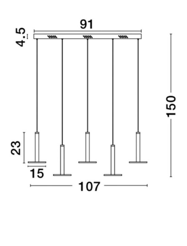 Lustră masă dining PALENCIA Nova Luce LED 53W 3000K IP20 auriu Lustră masă dining PALENCIA Nova Luce LED 53W 3000K IP20 auriu