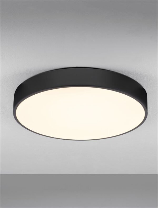 Plafonieră LED rotundă HADON Nova Luce 30W 1725Lm 3000K IP20 D50 neagră
