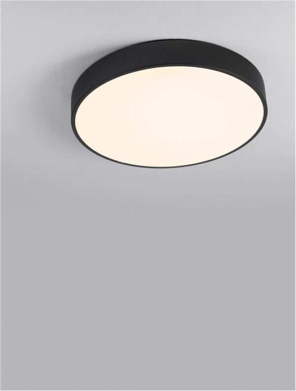Plafonieră LED rotundă HADON Nova Luce 30W 1725Lm 3000K IP20 D50 neagră