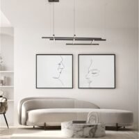 Lustră LED neagră cu lumina sus-jos PACE Nova Luce 83W 3000K dimabilă Lustră LED neagră cu lumina sus-jos PACE Nova Luce 83W 3000K dimabilă