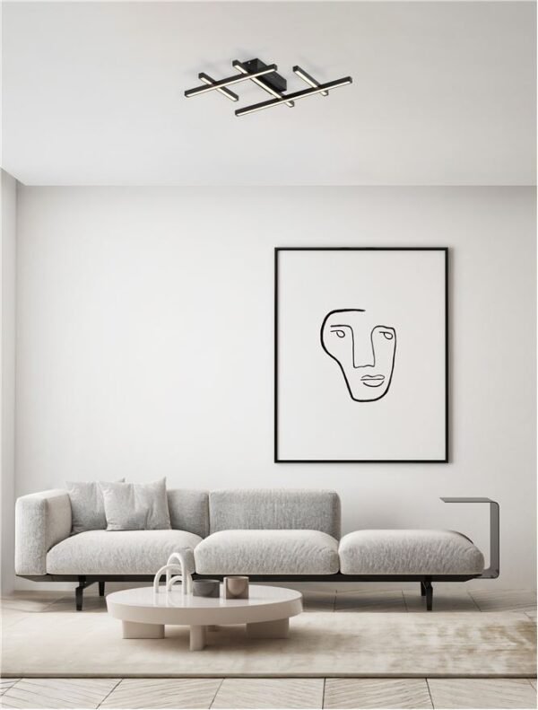 Plafonieră LED liniară neagră PACE Nova Luce 42W 3000K dimabilă Plafonieră LED liniară neagră PACE Nova Luce 42W 3000K dimabilă