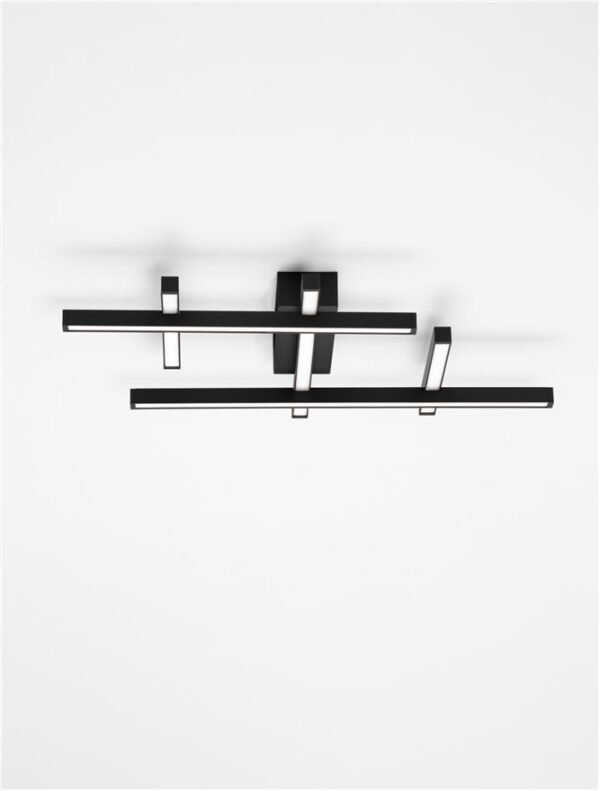 9002058_3 Plafonieră LED liniară neagră PACE Nova Luce 42W 3000K dimabilă