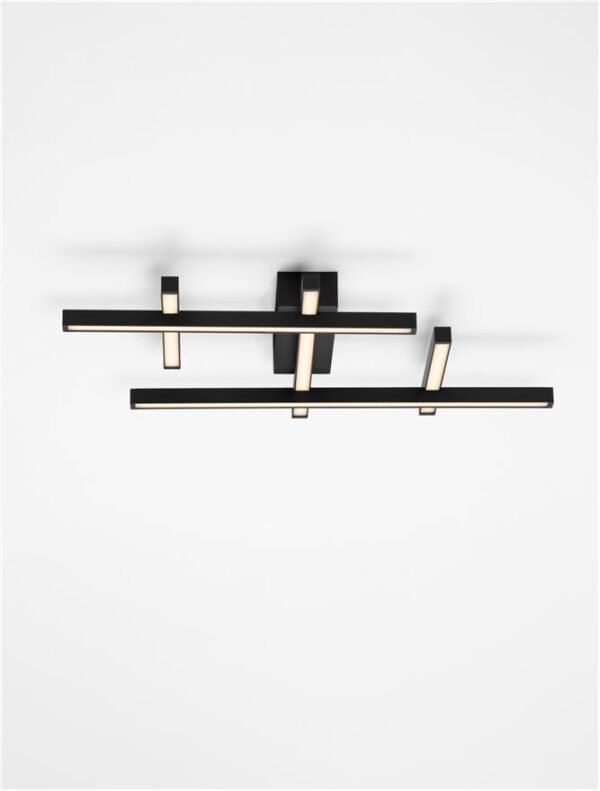 9002058_4 Plafonieră LED liniară neagră PACE Nova Luce 42W 3000K dimabilă