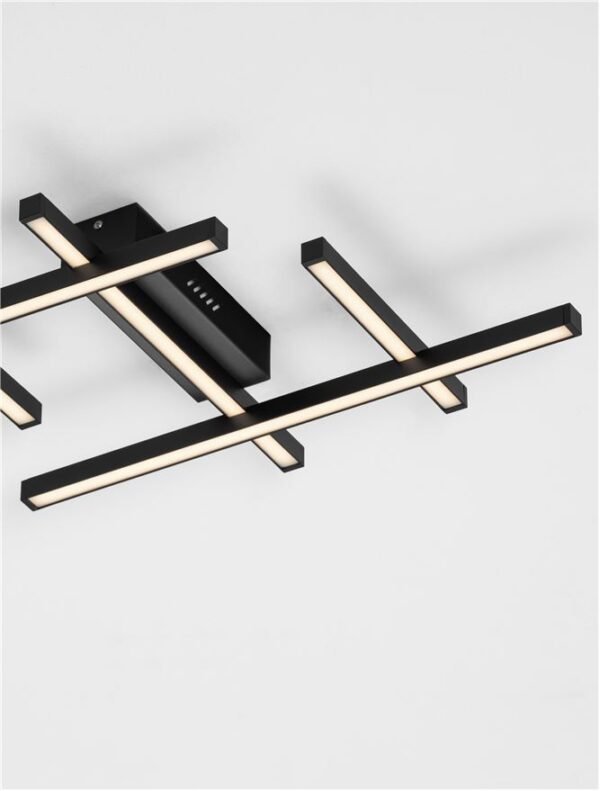 9002058_5 Plafonieră LED liniară neagră PACE Nova Luce 42W 3000K dimabilă