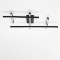 Plafonieră minimalistă liniară PACE Nova Luce LED 63W 3000K, dimabilă, negru Plafonieră minimalistă liniară PACE Nova Luce LED 63W 3000K, dimabilă, negru