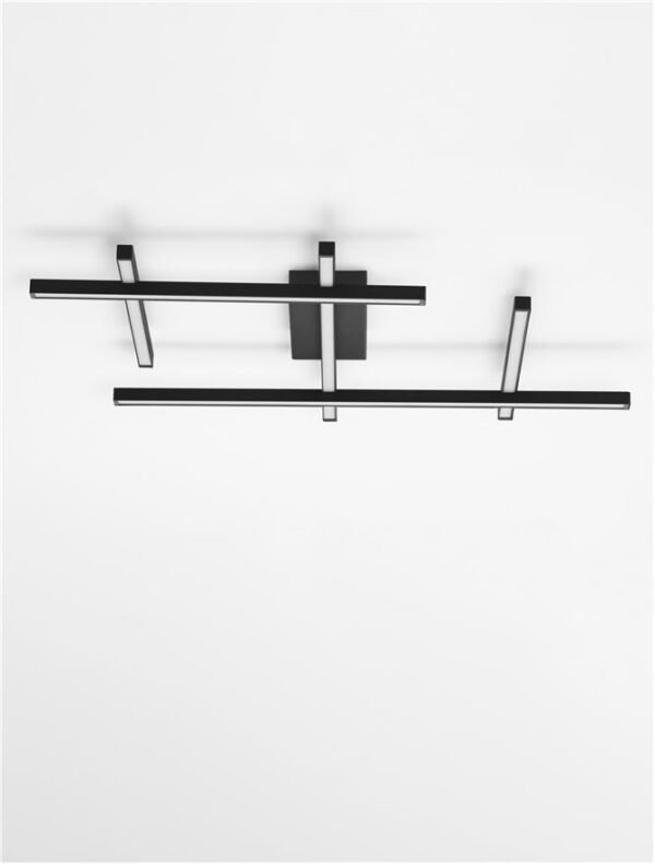 Plafonieră minimalistă liniară PACE Nova Luce LED 63W 3000K, dimabilă, negru Plafonieră minimalistă liniară PACE Nova Luce LED 63W 3000K, dimabilă, negru