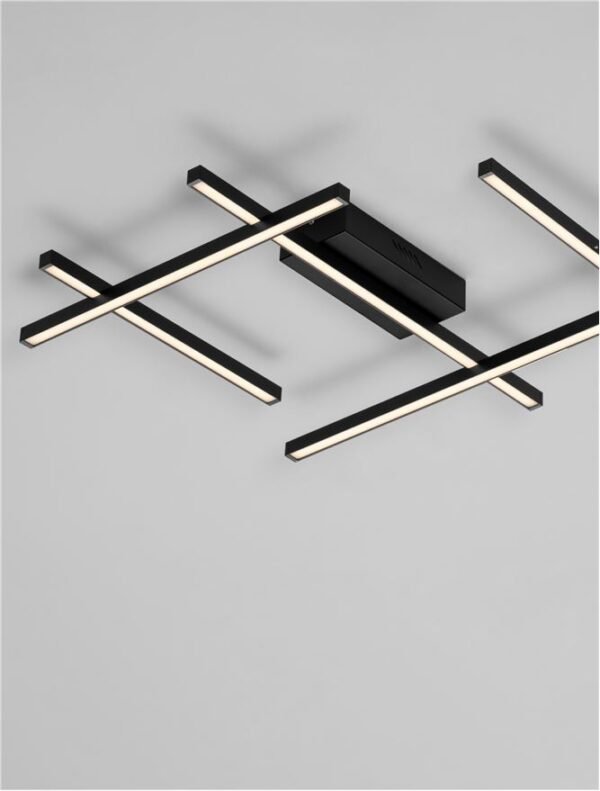 9002060_5 Plafonieră minimalistă liniară PACE Nova Luce LED 63W 3000K, dimabilă, negru