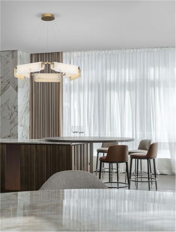 Lustră imitație marmură Aider - Nova Luce LED 45W 3000K IP20 dimabilă