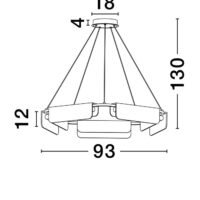 Lustră imitație marmură Aider - Nova Luce LED 45W 3000K IP20 dimabilă