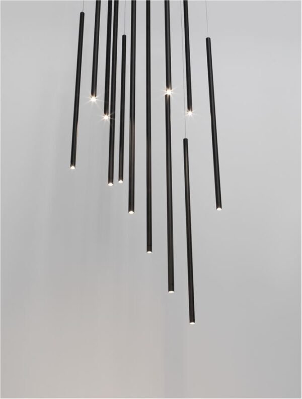 Lustră LED ELETTRA Nova Luce 60W 3000K IP20 negru dimabilă Triac Lustră LED ELETTRA Nova Luce 60W 3000K IP20 negru dimabilă Triac