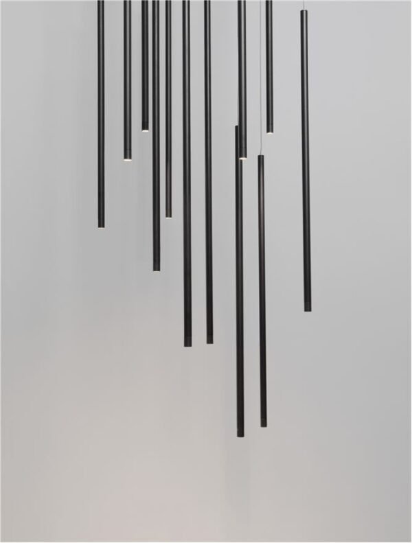 Lustră LED ELETTRA Nova Luce 60W 3000K IP20 negru dimabilă Triac Lustră LED ELETTRA Nova Luce 60W 3000K IP20 negru dimabilă Triac