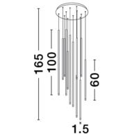 9081801_4 Lustră LED ELETTRA Nova Luce 60W 3000K IP20 negru dimabilă Triac