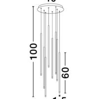 Lustră LED ELETTRA Nova Luce 40W 3000K IP20 negru dimabilă Lustră LED ELETTRA Nova Luce 40W 3000K IP20 negru dimabilă